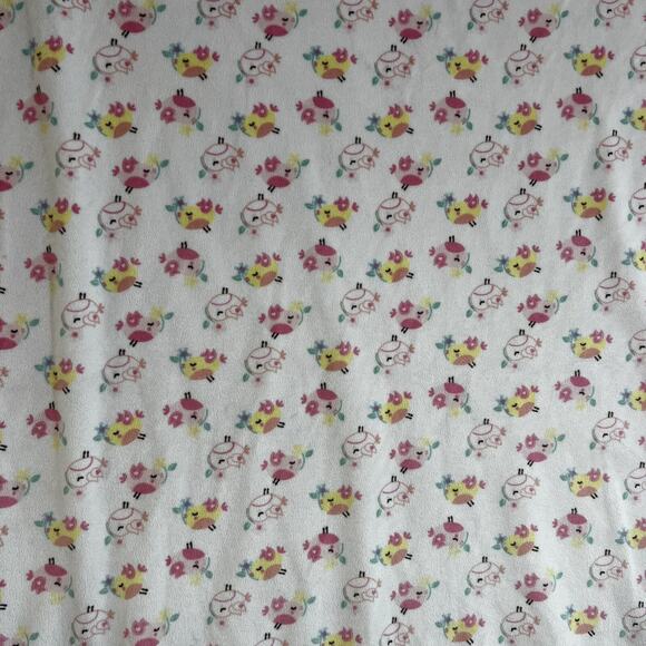 Zak & Zoey Baby Blanket Birds Flowers Pink Sherpa Plush Security Lovey 30"x37" - Picture 2 of 3